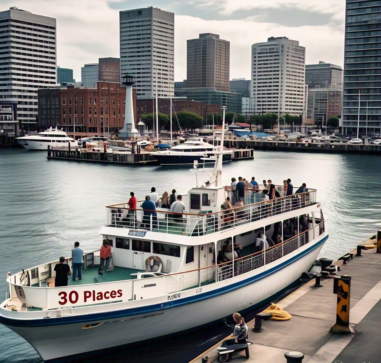 Diesel Passenger Ferry Boat, 30-seater ferry, marine transport vessel