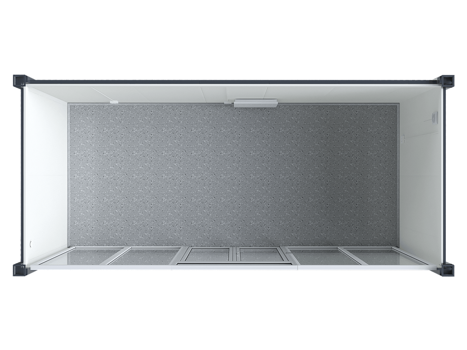 7×3.2m Glass Container, 1 glass wall